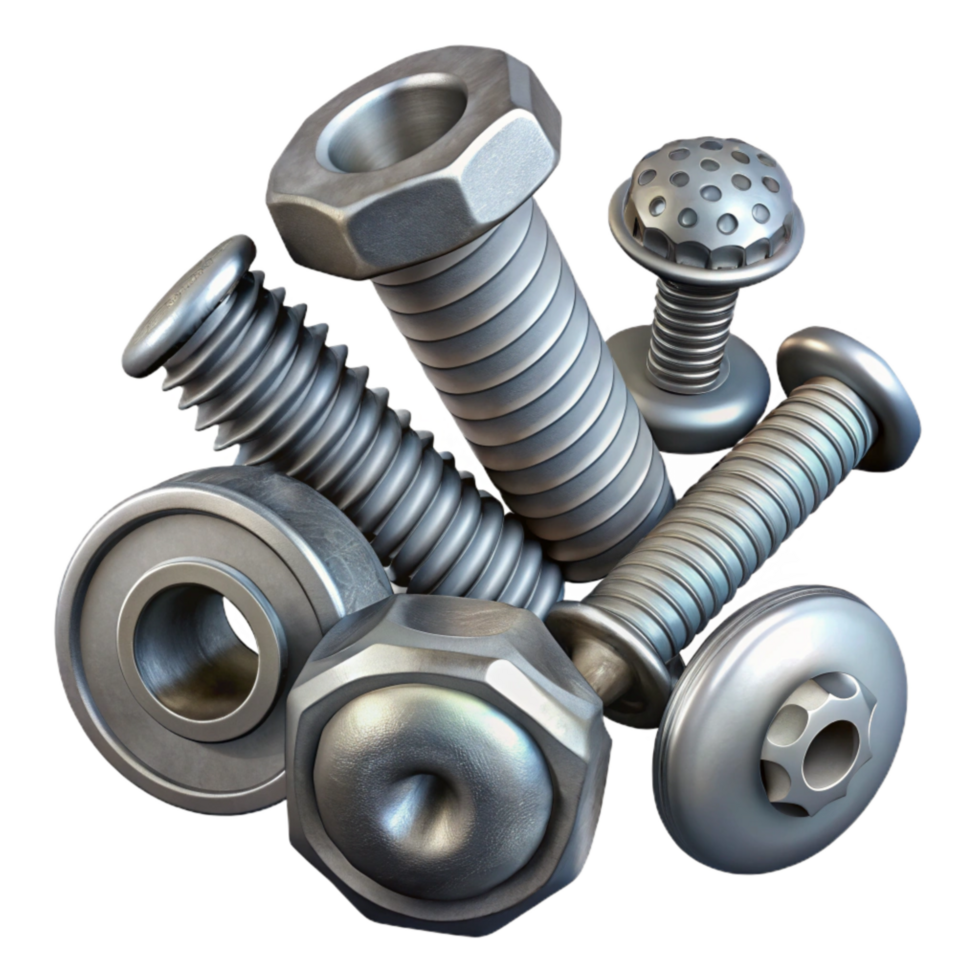 wonderful classic Metal Screws and Bolts Assorted Sizes Transparent exclusive png
