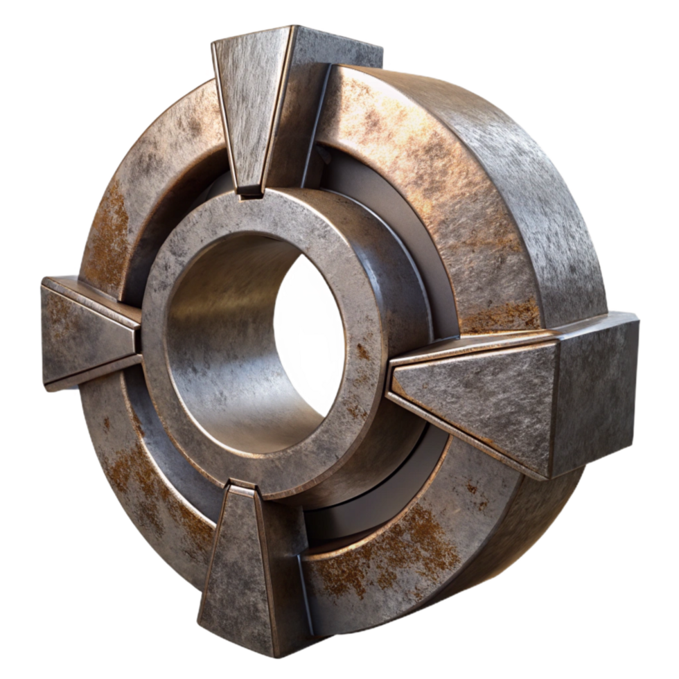 wonderful contemporary Metal Sculpture with Industrial Design Cutout png