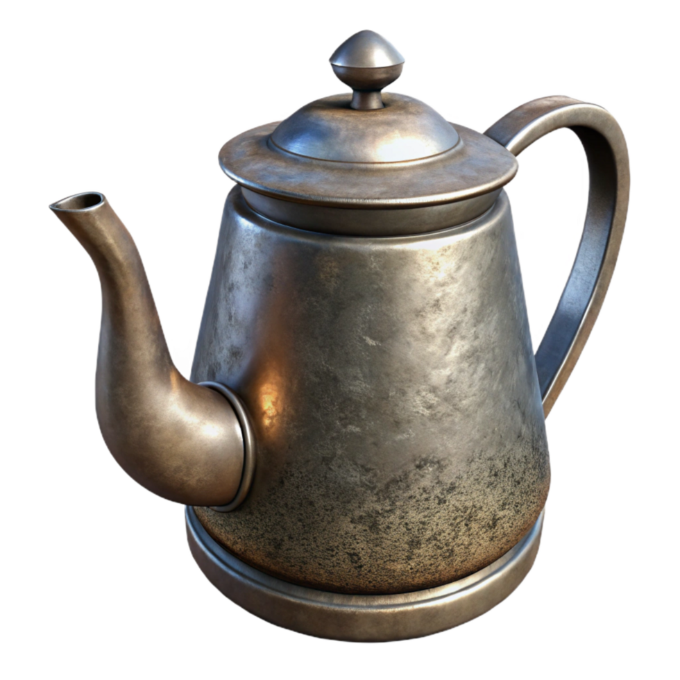 stunning modern Metal Teapot with Spout and Handle Isolated original png