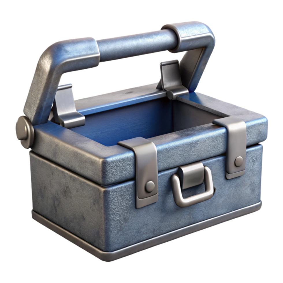 impressive artistic Metal Toolbox Open Isolated Element high resolution png