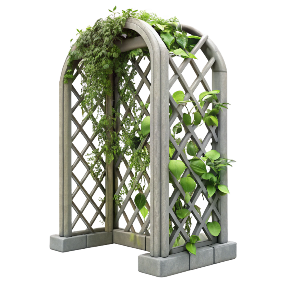 impressive abstract Metal Trellis Vertical Garden Cutout Climbing Vines high resolution png