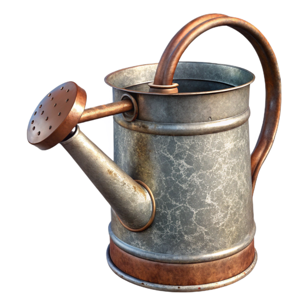 extraordinary rustic Metal Watering Can Rustic Style Transparent Background high quality png
