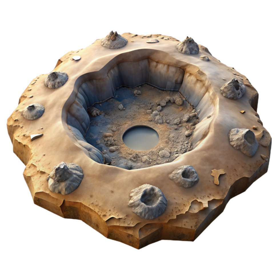 elegant classic Meteor Crater Impact Site Aerial View Transparent professional png