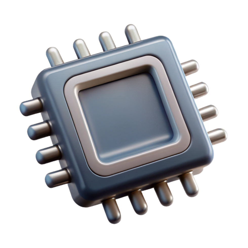 beautiful minimalist Microchip Close Up View Element professional png