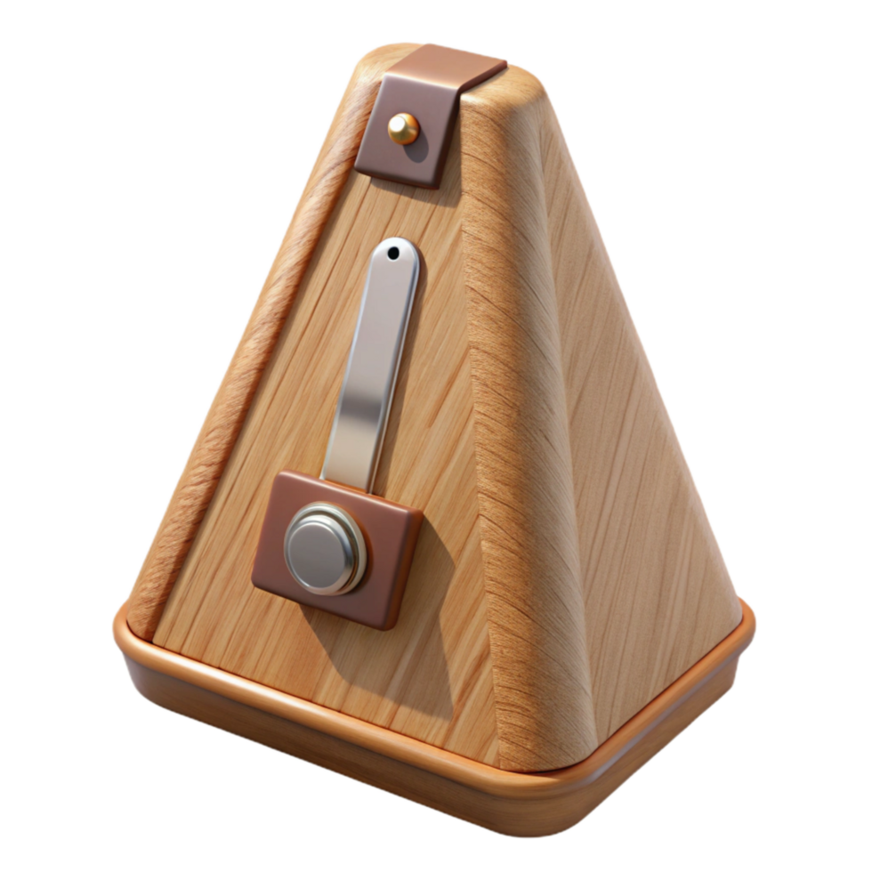 stunning abstract Metronome Wooden Case Isolated Element Transparent Background authentic png