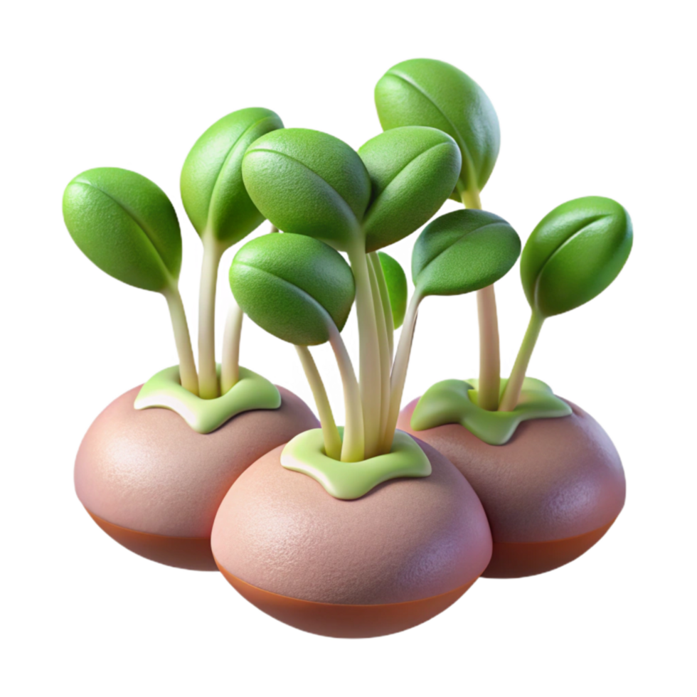 impressive classic Microgreens Sprouts Close Up Transparent Background genuine png