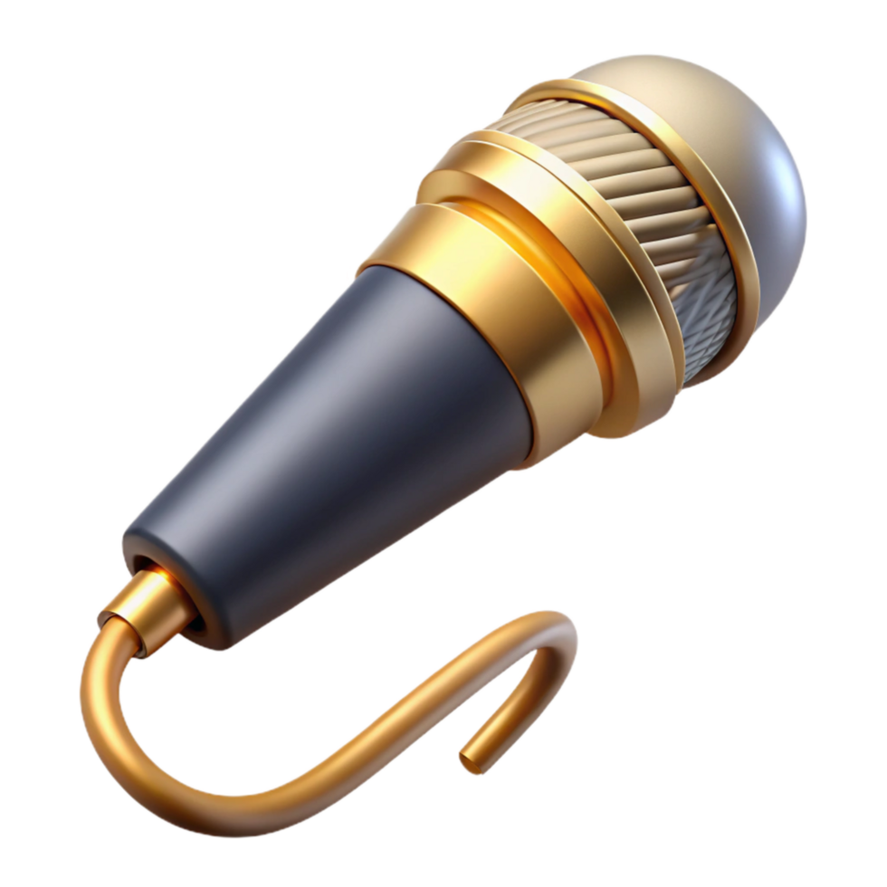 stunning minimalist Microphone Cable Xlr Connector Gold Plated Transparent Background png