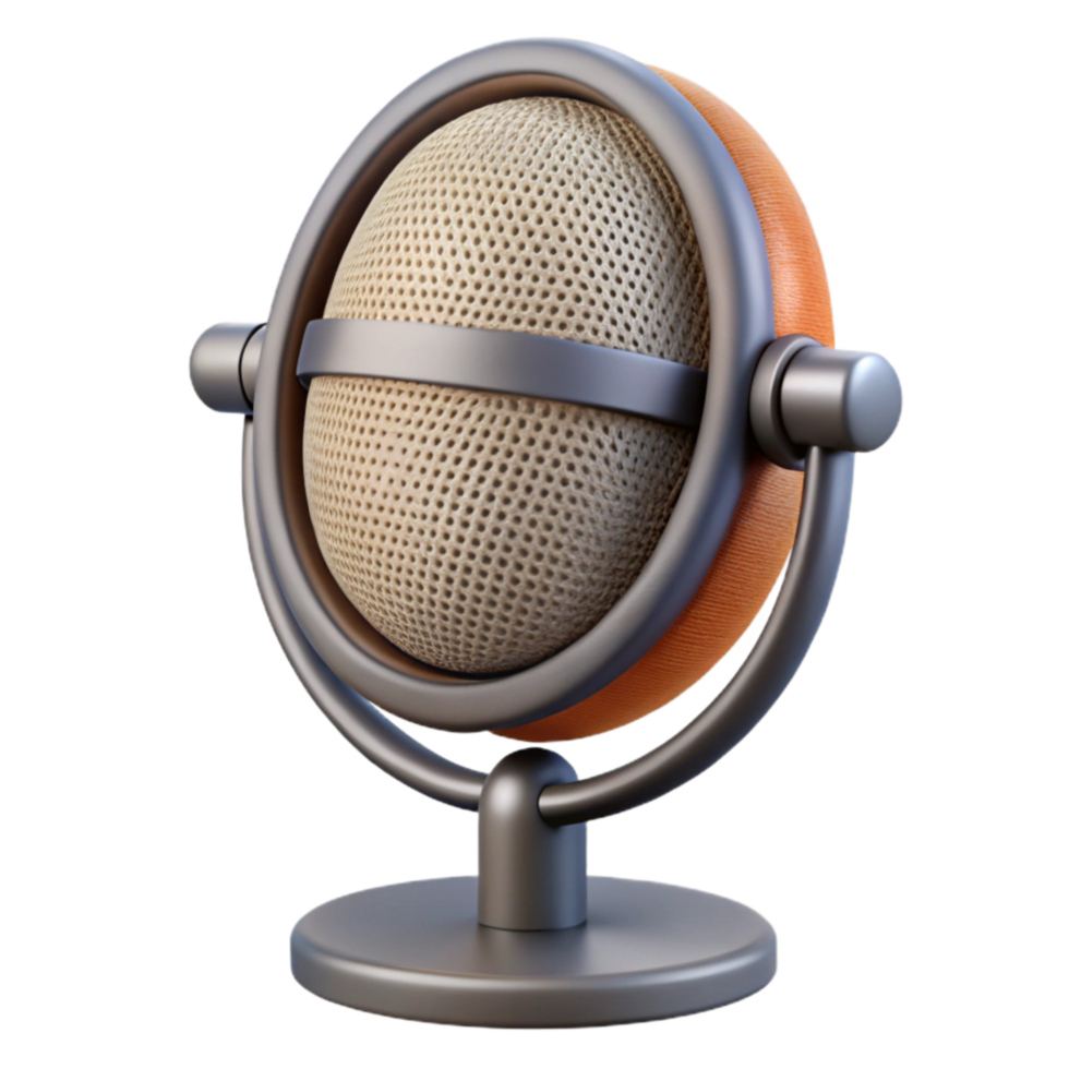 impressive contemporary Microphone Pop Filter Circular Shape Metal Mesh Transparent Background professional png