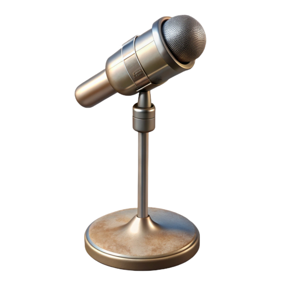 impressive artistic Microphone Stand Adjustable Height Isolated Element professional png