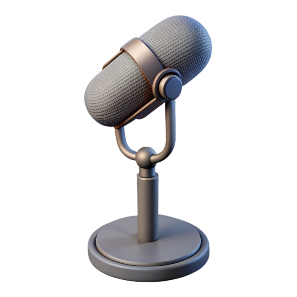 elegant artistic Microphone Stand Adjustable Height Isolated Element png
