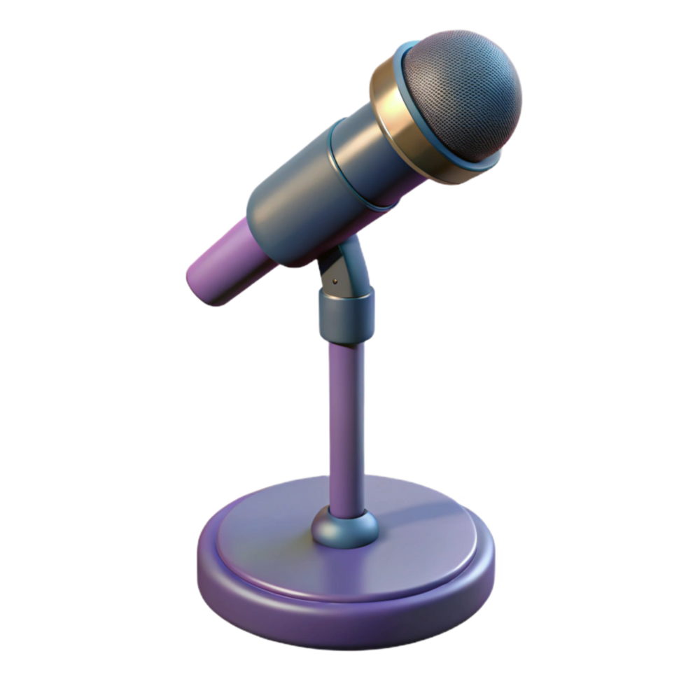 serene modern Microphone Stand Adjustable Height Isolated Element png