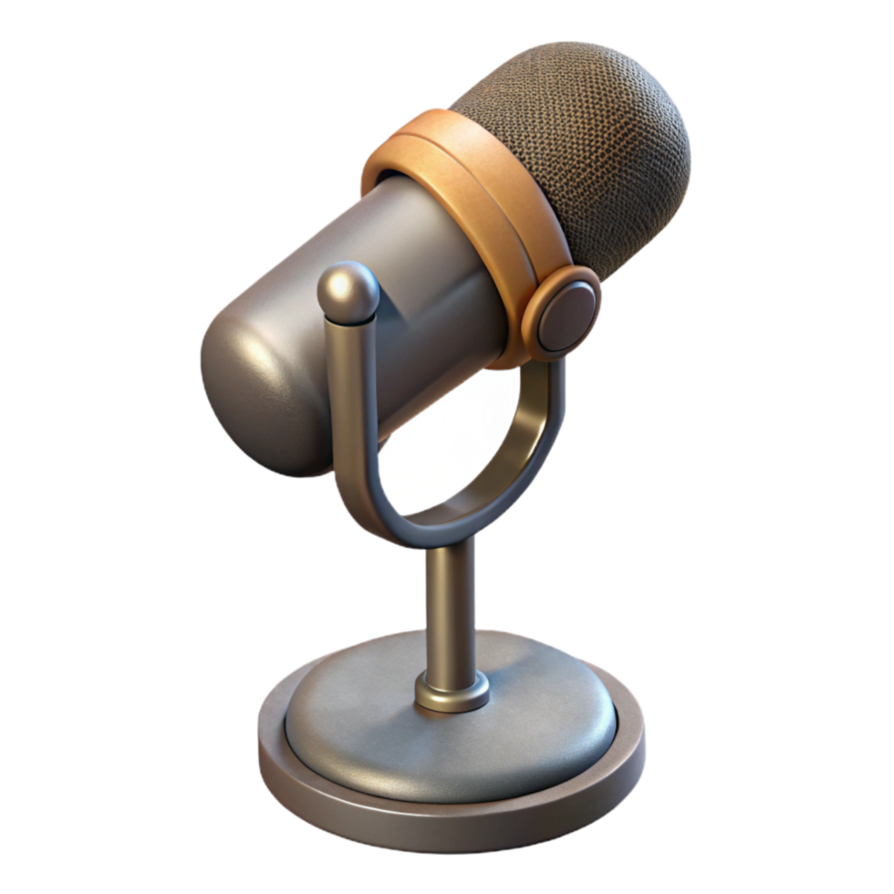 serene minimalist Microphone Stand Adjustable Height Isolated Element high resolution png