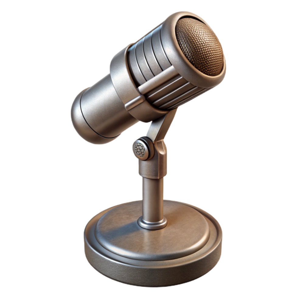 extraordinary modern Microphone Stand Adjustable Height Isolated Element authentic png