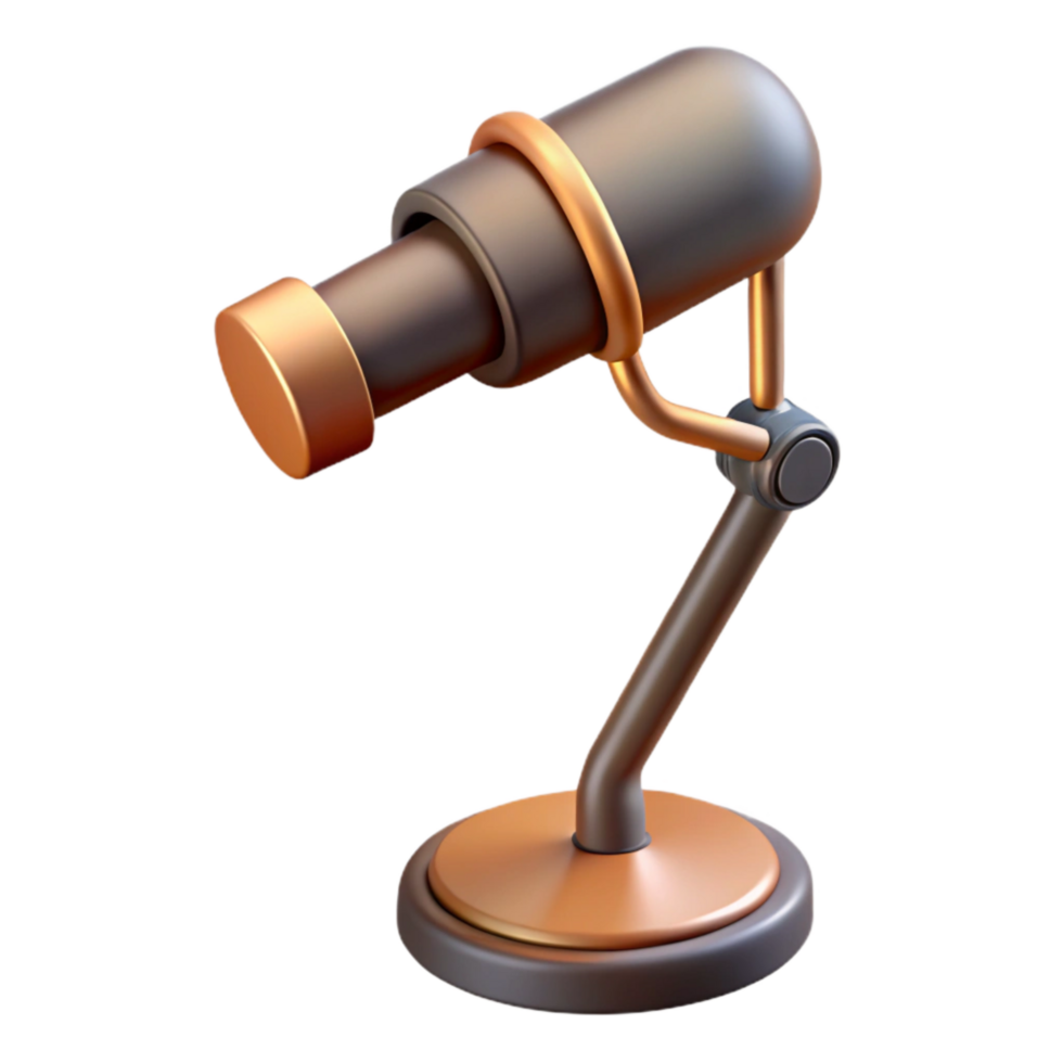 impressive creative Microphone Stand Boom Arm Extended Transparent Background Cutout premium png