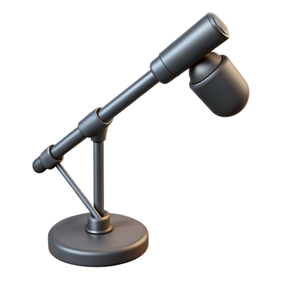 vibrant contemporary Microphone Stand Boom Arm Extended Transparent Background Cutout premium png