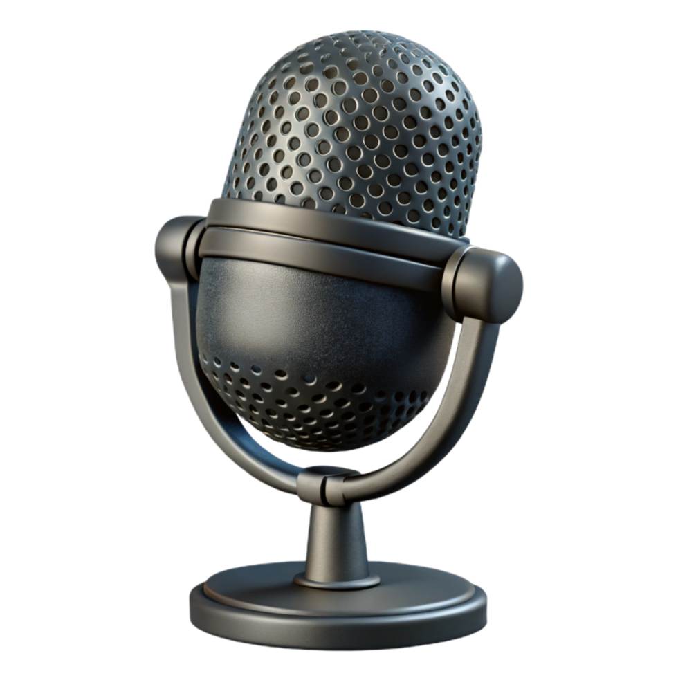 magnificent classic Microphone Windscreen Black Isolated authentic png