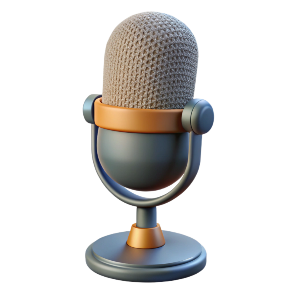 vibrant classic Microphone Windscreen Foam Material Isolated Cutout with Detailed Texture premium png