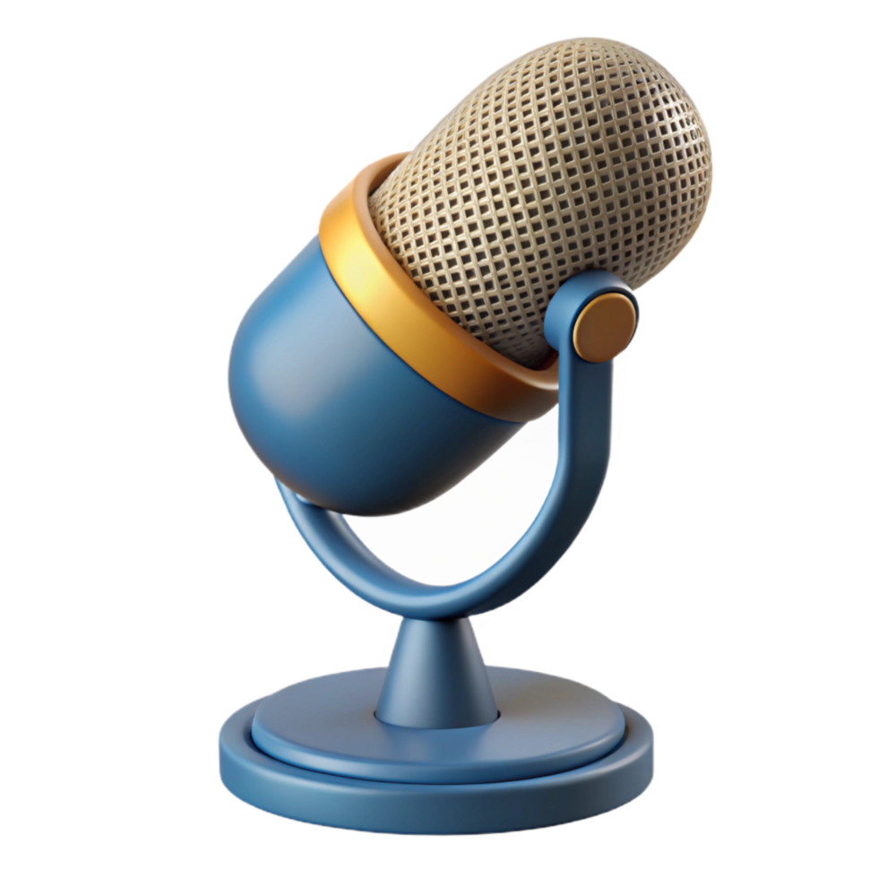 extraordinary abstract Microphone with Stand Side View Cutout premium png