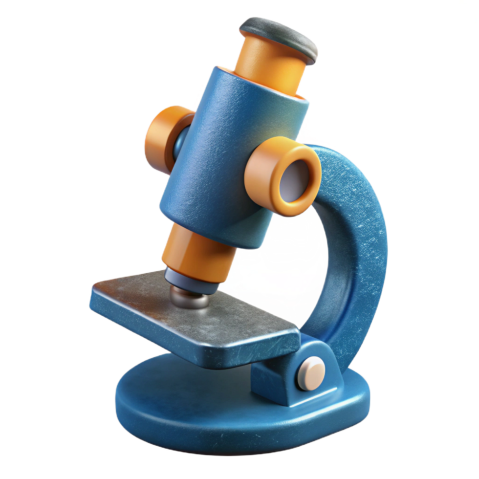dramatic modern Microscope Side View Cutout on Transparent Background detailed png