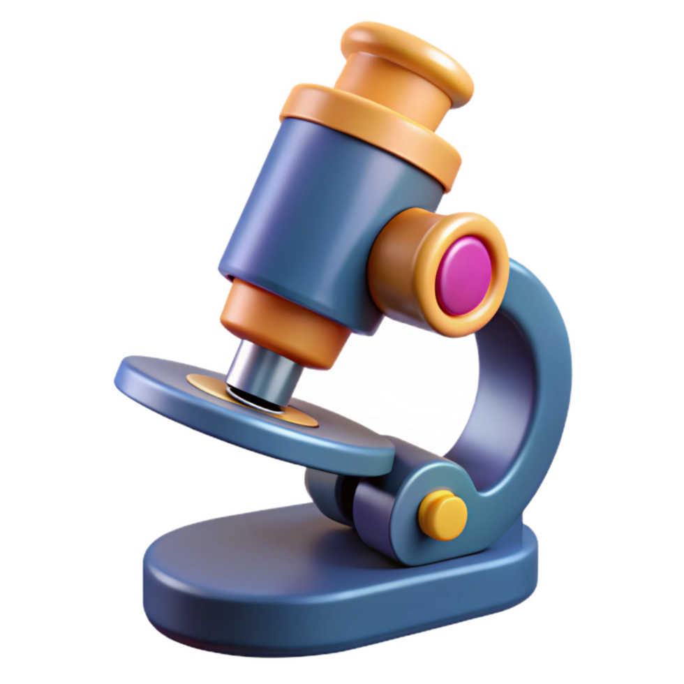 elegant classic Microscope Side View with Detailed Lens Cutout authentic png