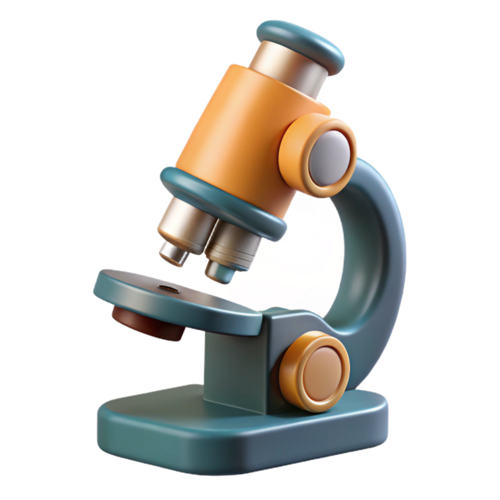 stunning contemporary Microscope Side View Scientific Illustration professional png
