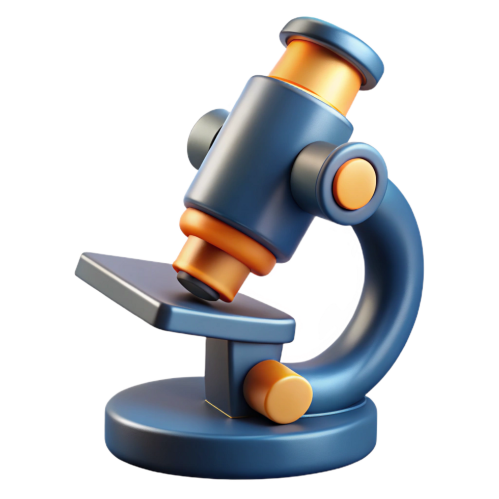 extraordinary rustic Microscope Side View with Detailed Lens Cutout professional png