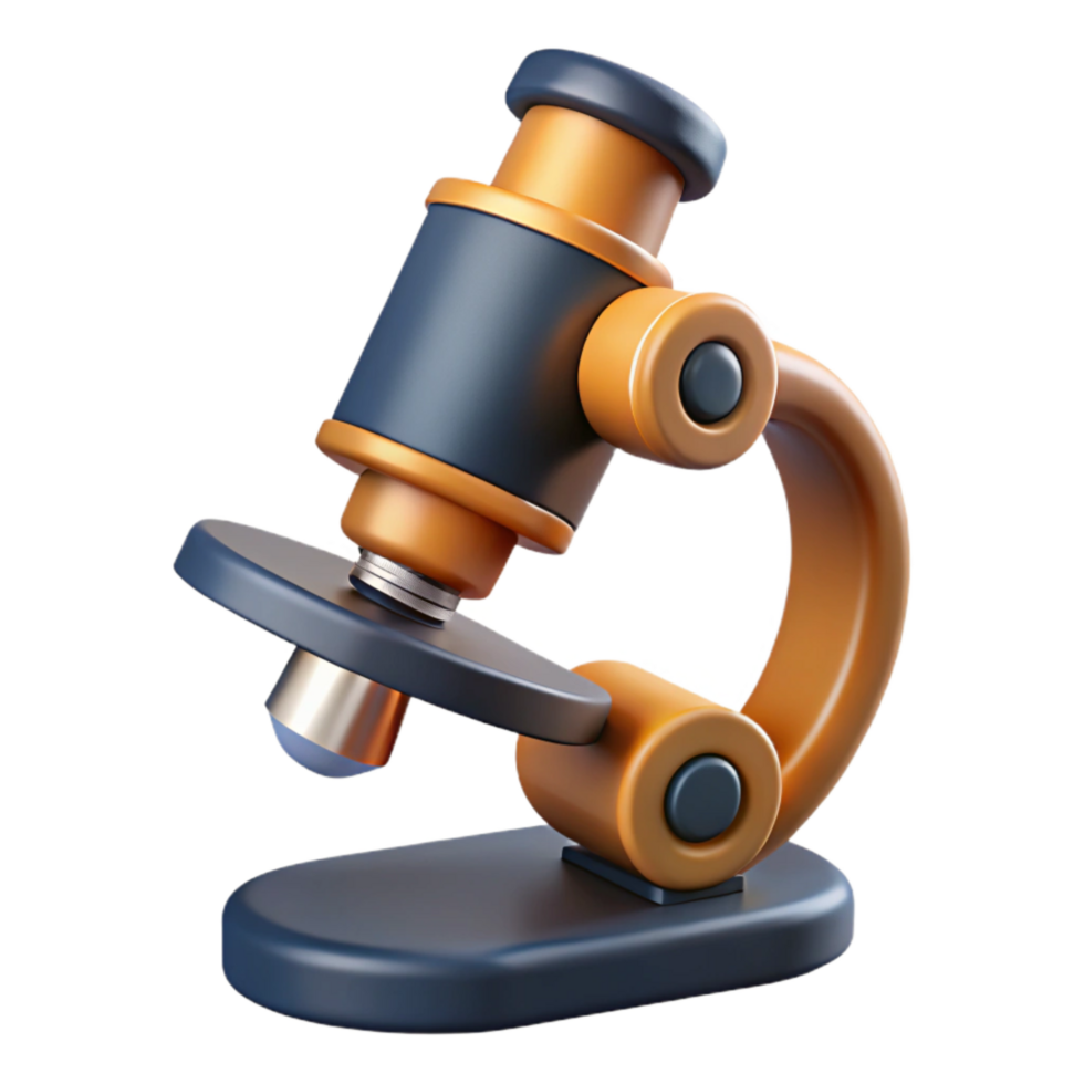magnificent contemporary Microscope Side View with Detailed Lens Cutout premium png
