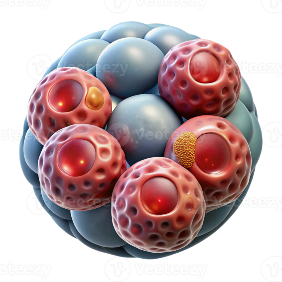 serene contemporary Microscope Viewing Cells on Transparent Background exclusive png