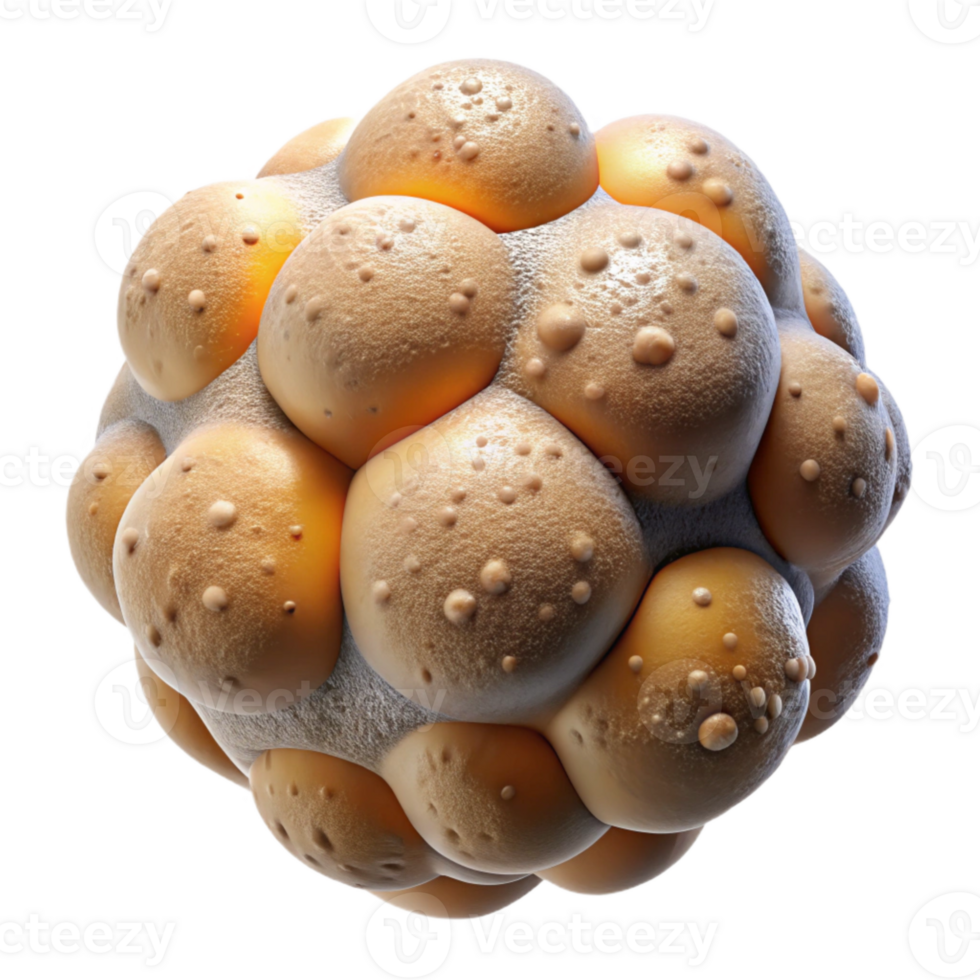 extraordinary vintage Microscopic View of Beer Yeast Transparent Background premium png