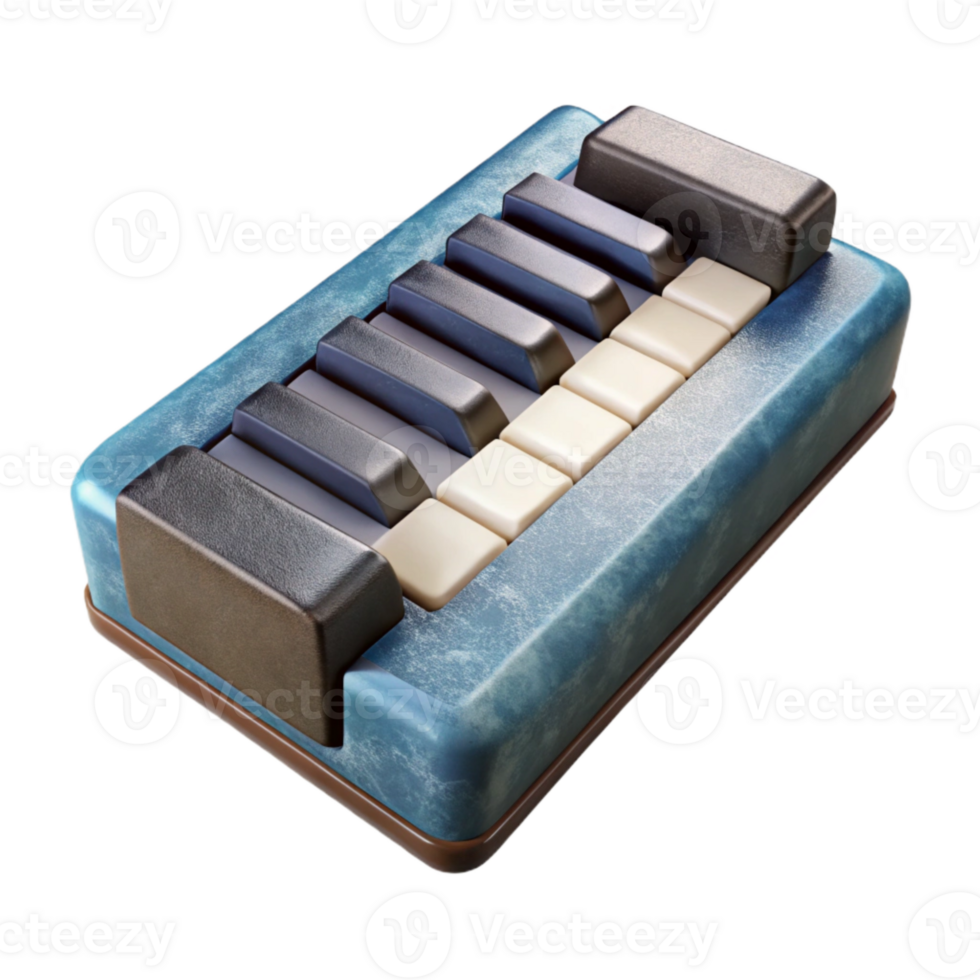 vibrant vintage Midi Keyboard Keys Close Up Cutout original png
