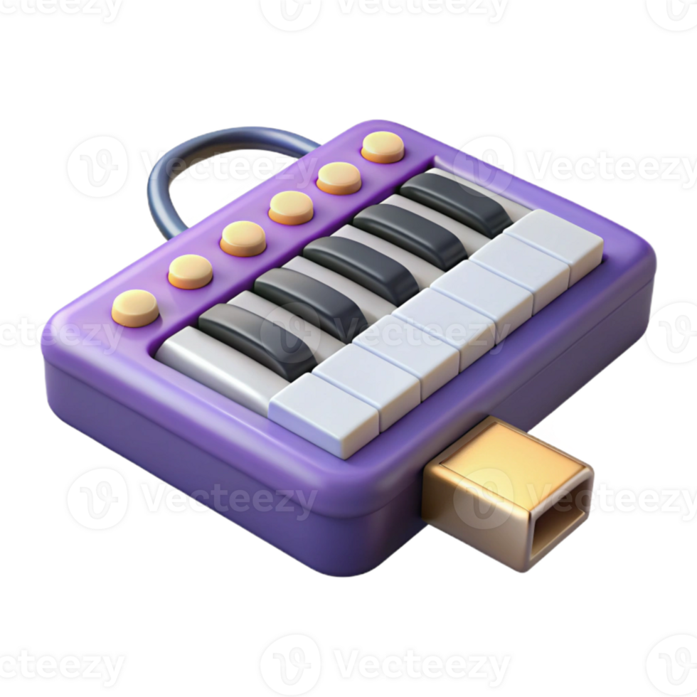 impressive minimalist Midi Keyboard Usb Connection Cutout Transparent Background authentic png