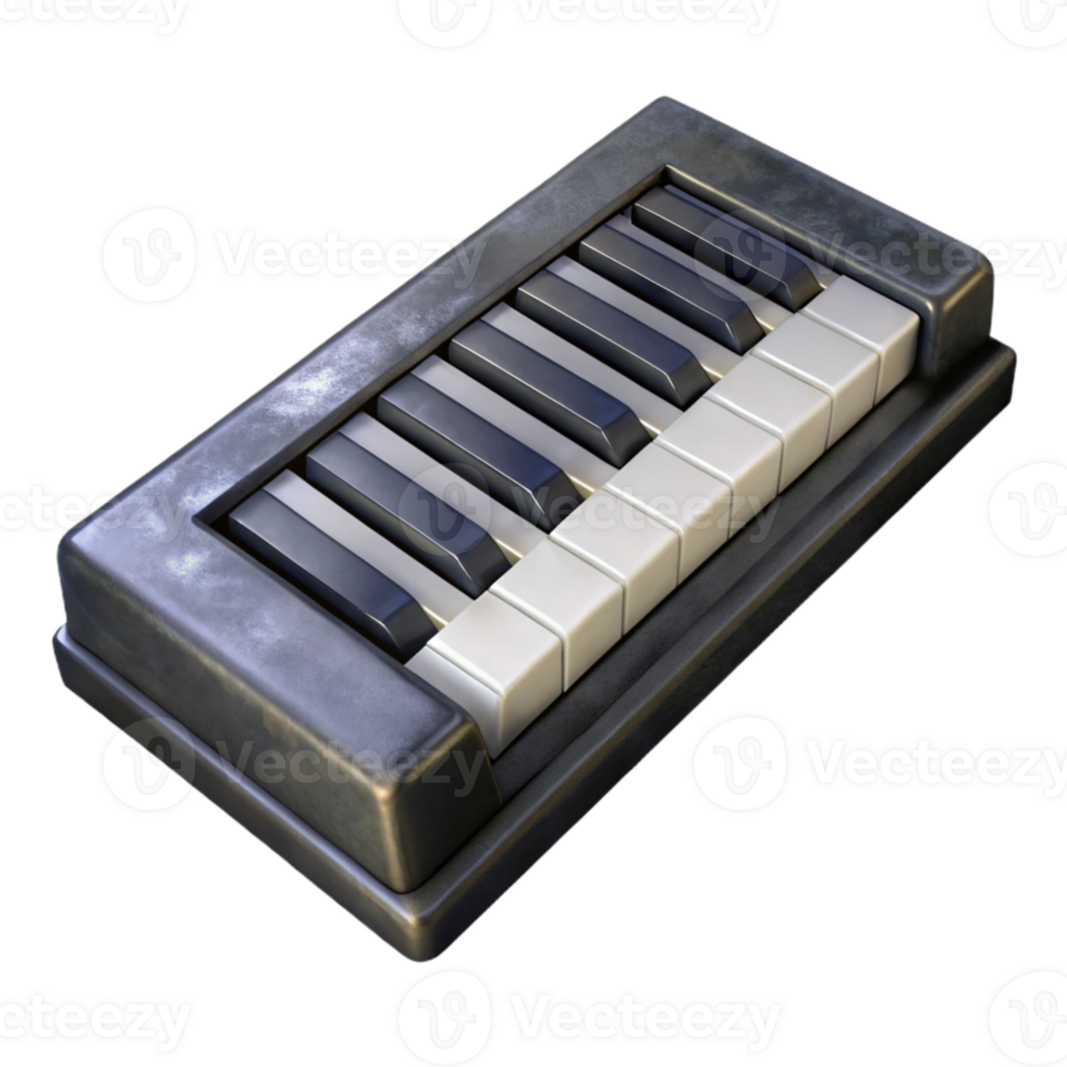 stunning modern Midi Keyboard Top View Isolated authentic png