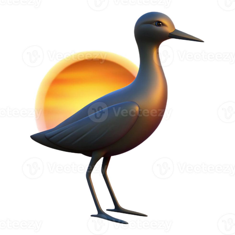 wonderful abstract Migrating Bird Silhouette Cutout at Sunset professional png