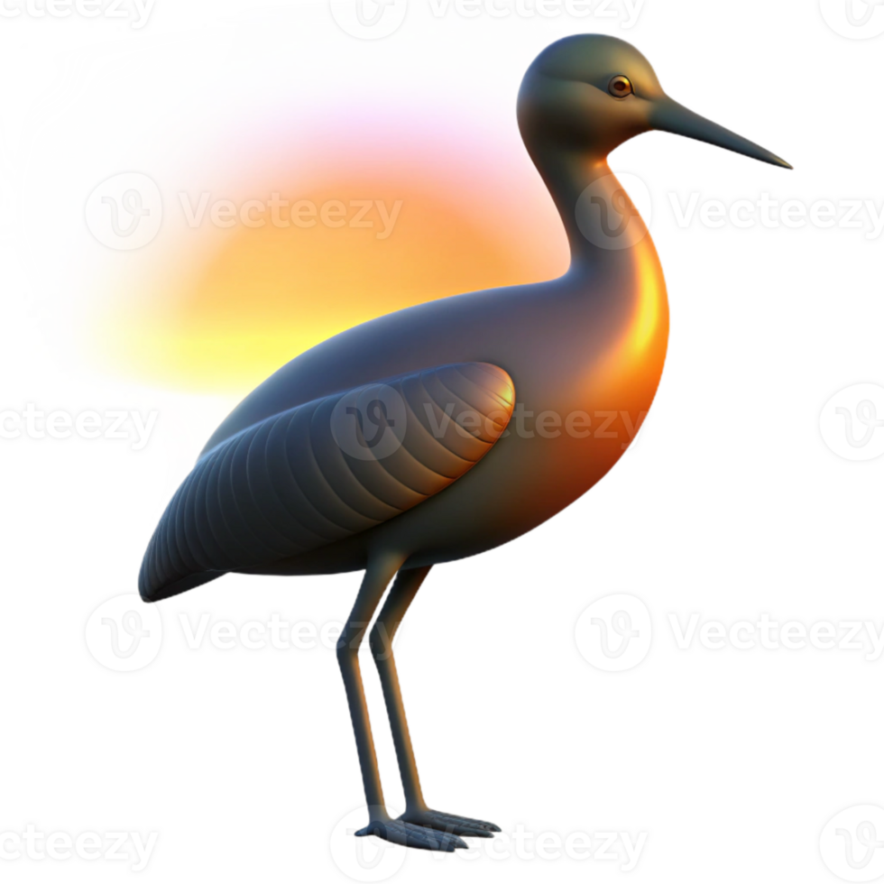 elegant rustic Migrating Bird Silhouette Cutout at Sunset png