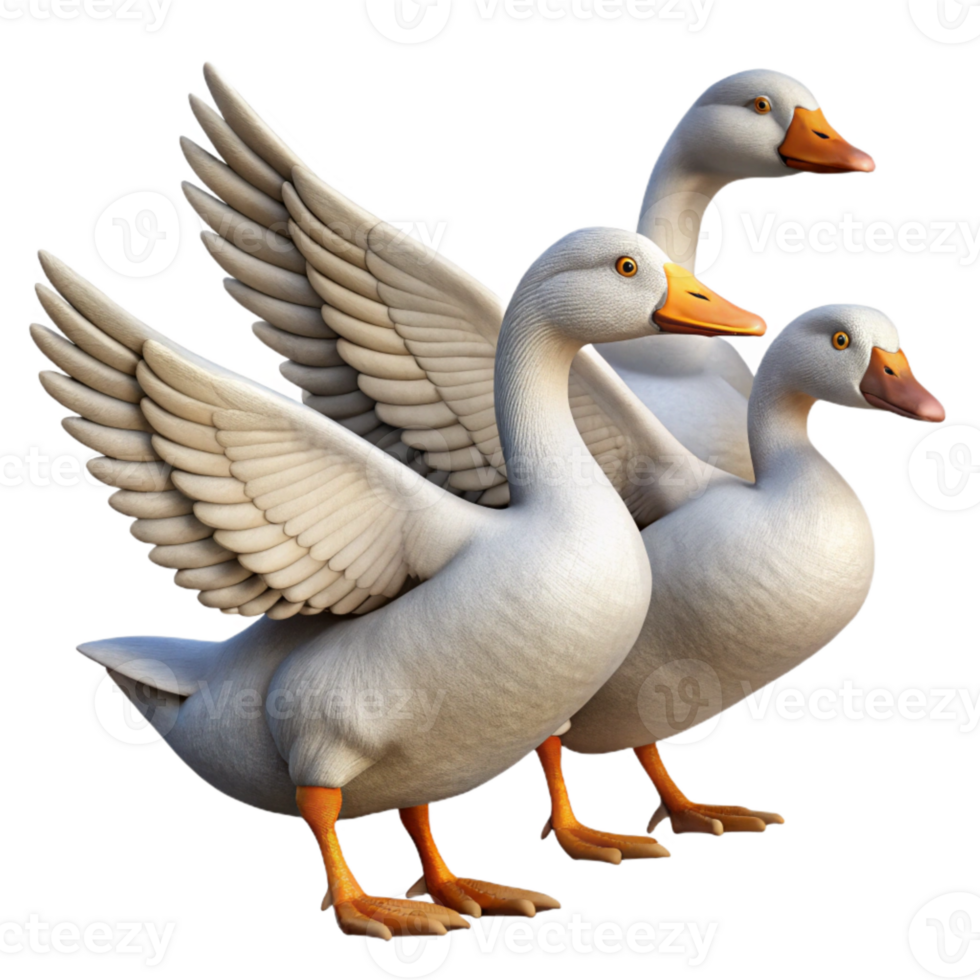 beautiful modern Migrating Geese Formation Transparent Background exclusive png
