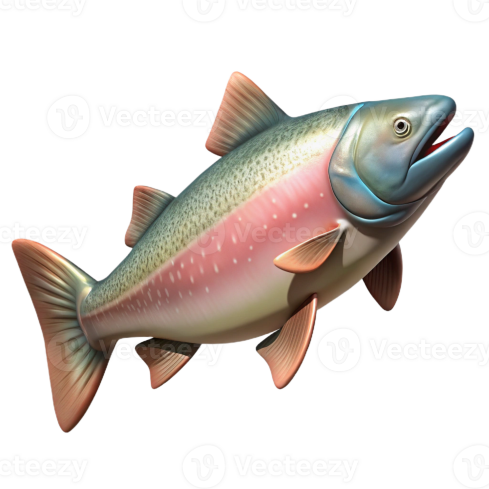 serene rustic Migrating Salmon Upstream Transparent Background png