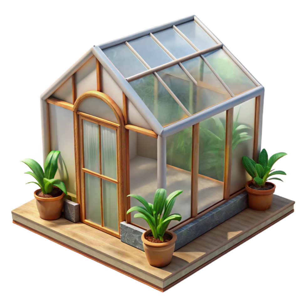 magnificent vintage Mini Greenhouse Transparent Background Clear Plastic png
