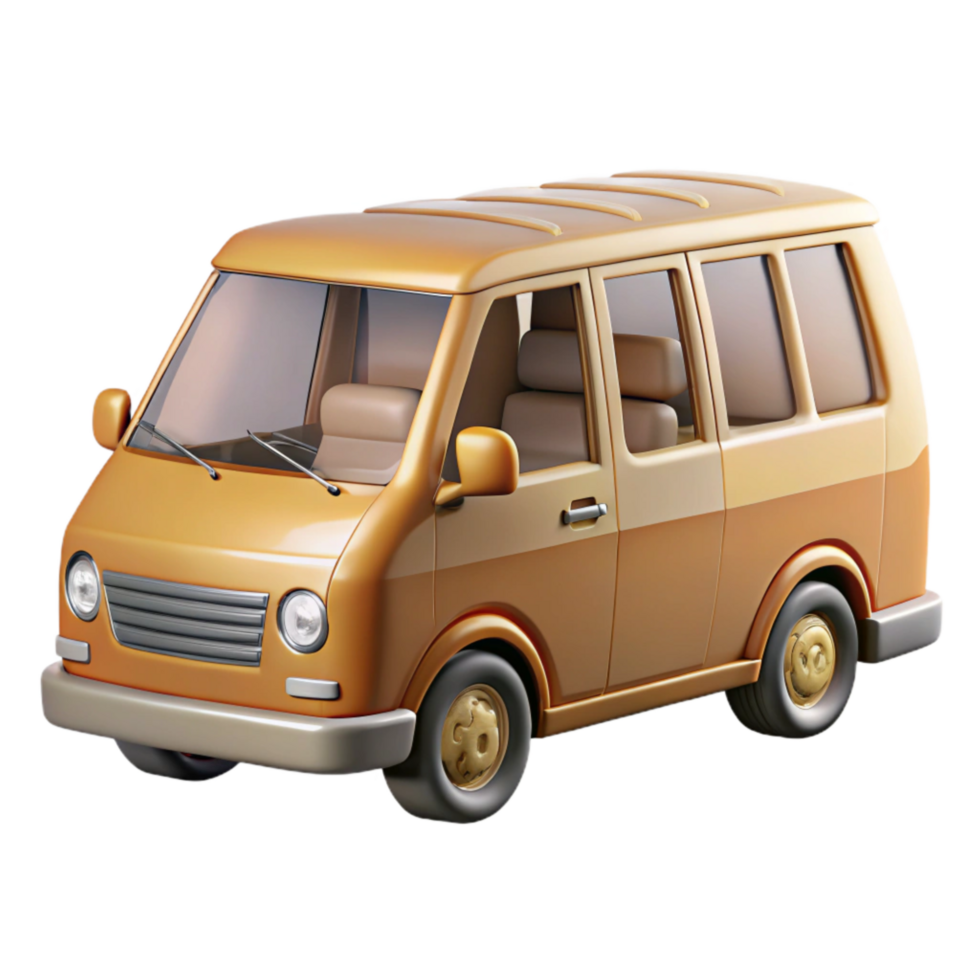 dramatic contemporary Minivan with Child Safety Seats Transparent authentic png