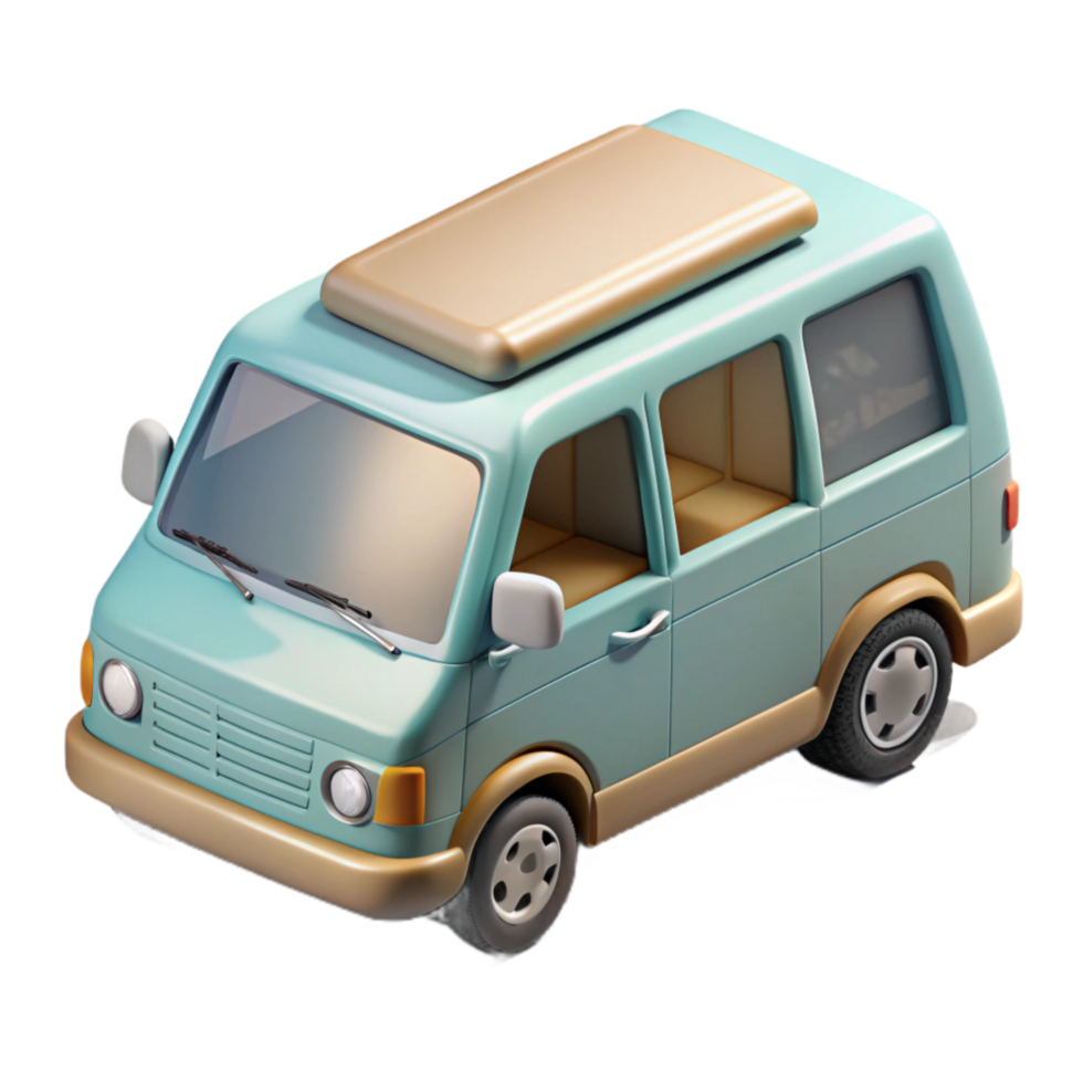 wonderful abstract Minivan with Child Safety Seats Transparent detailed png