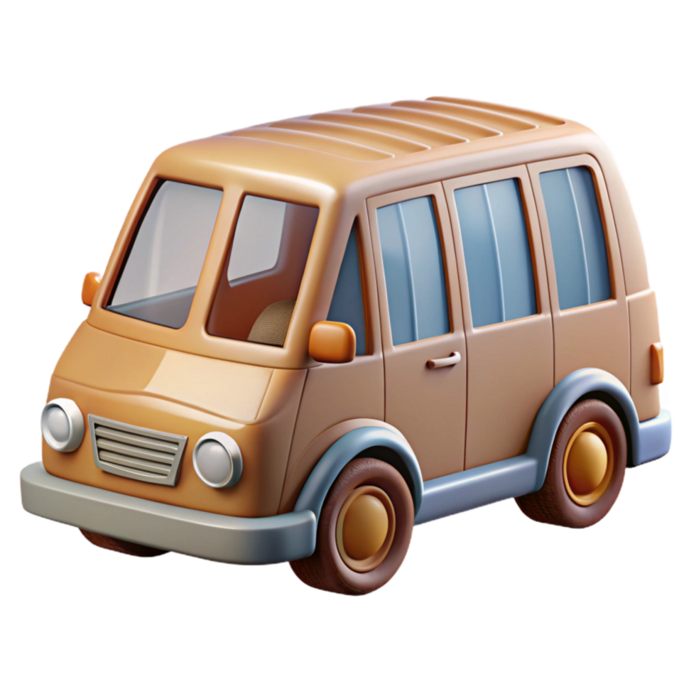 elegant creative Minivan with Child Safety Seats Transparent original png