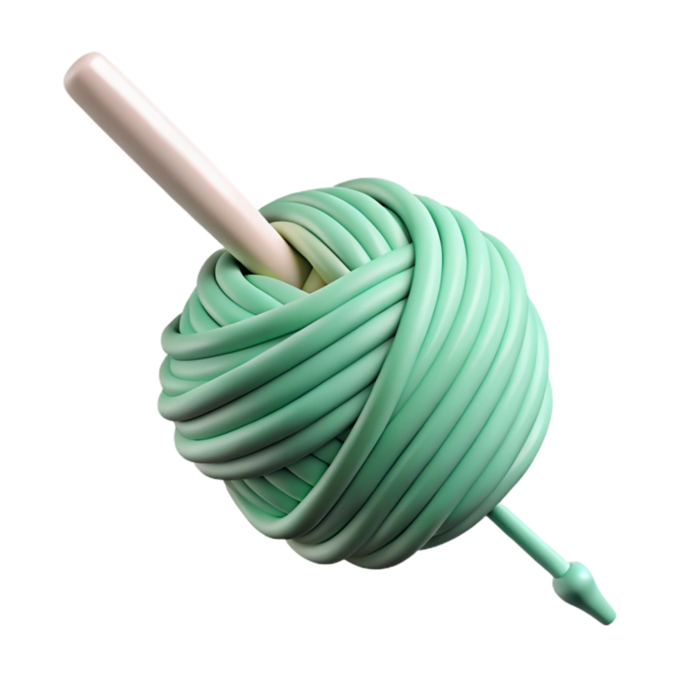 impressive traditional Mint Green Crochet Hook Top View Cutout high quality png