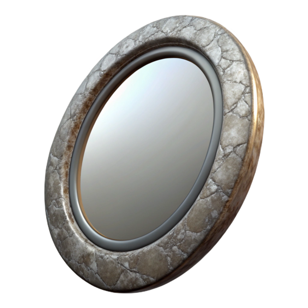 dramatic contemporary Mirror Oval Shaped Cutout Element authentic png