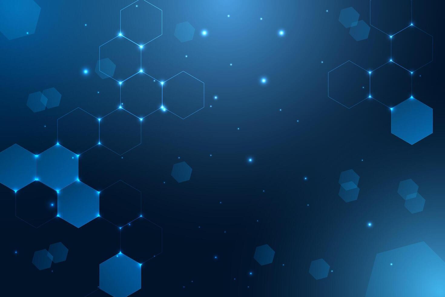 Modern Technology Background, Hexagonal, Access block vector