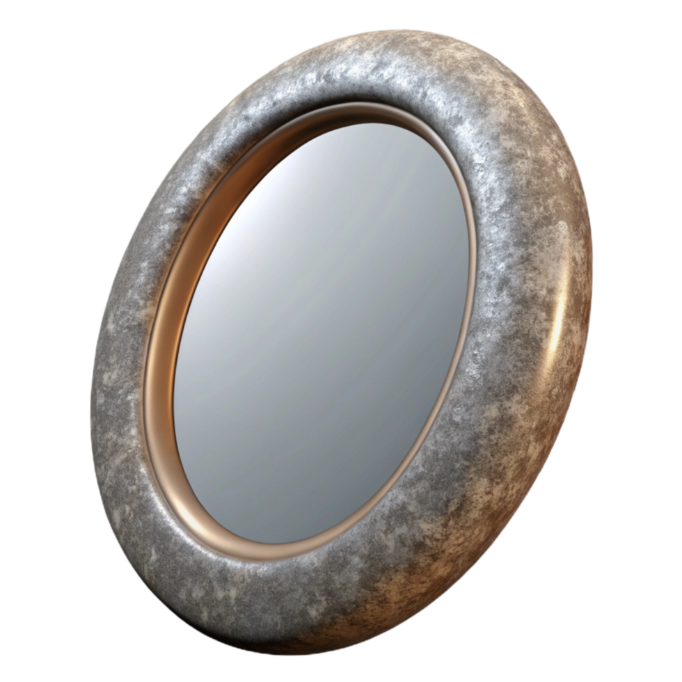 impressive vintage Mirror Oval Shaped Cutout Element png