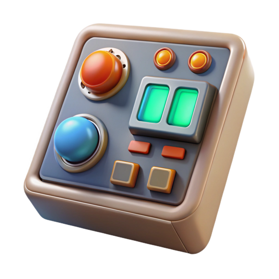 magnificent abstract Mission Control Panel Illuminated Transparent Background high resolution png