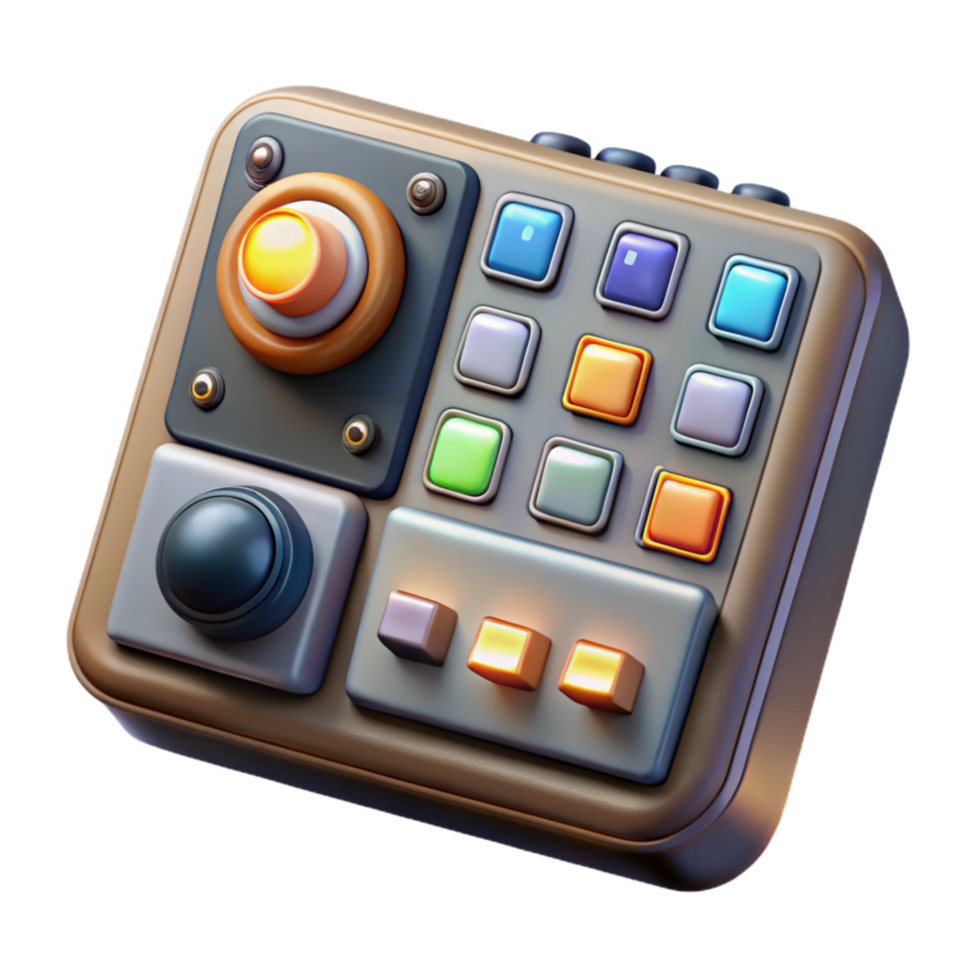 extraordinary minimalist Mission Control Panel Illuminated Transparent Background genuine png