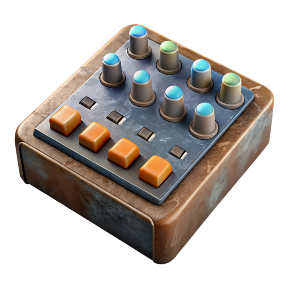 dramatic minimalist Mixing Board Channel Strip Detailed View Cutout detailed png
