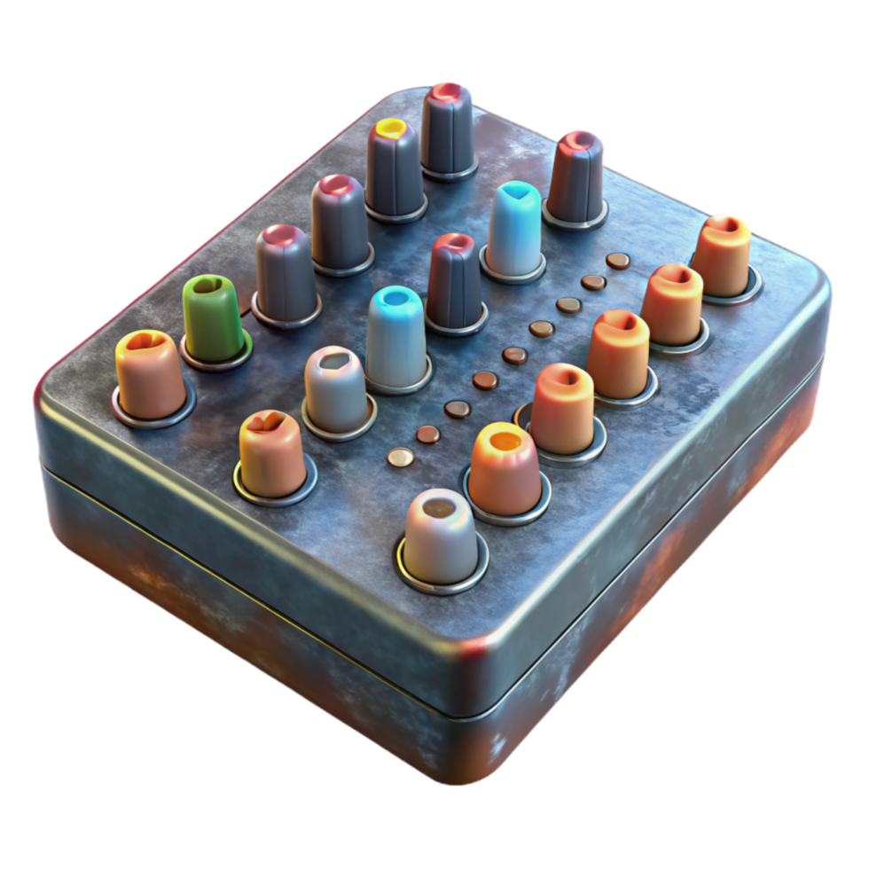 magnificent artistic Mixing Console Channel Strip Close Up Transparent Background high resolution png