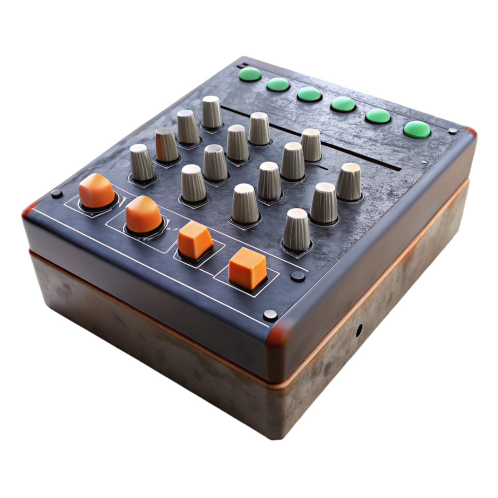 magnificent creative Mixing Console Channel Strip Close Up Transparent Background premium png