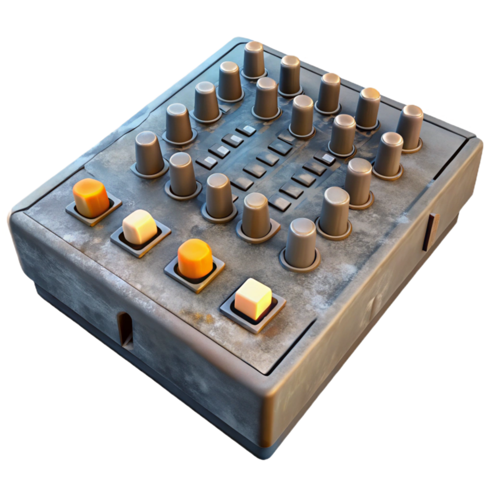 extraordinary classic Mixing Console Knobs and Faders Isolated original png